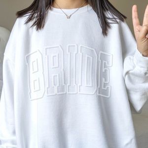 Bride Crew Neck Sweatshirt. Size Medium